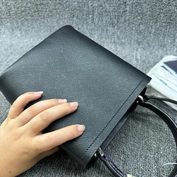 100% Authentic Prada Blue Panier Shoulder Bag - Picture 3 of 14